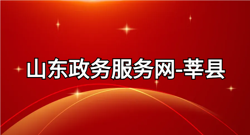 主 題：山東政務服務網-莘縣